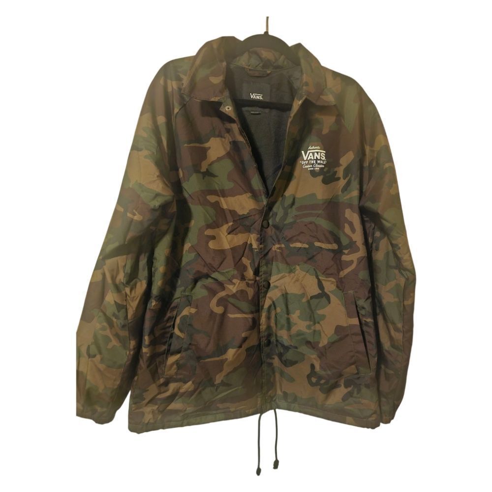 VANS Camo Rain Jacket Windbreaker - Size Large